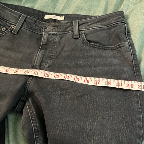 Levi's Superlow Bootcut Jeans Womens 32 Black Stretch Denim Y2K - Picture 11 of 13
